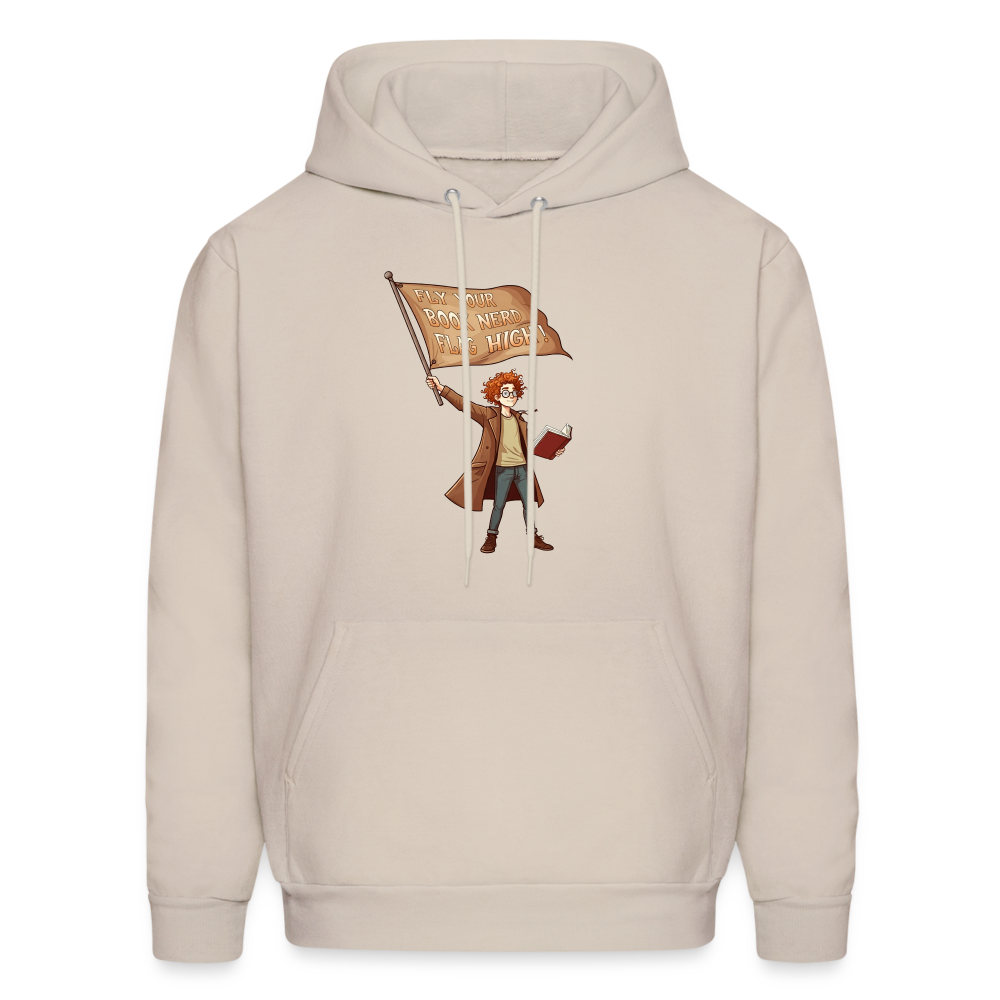 Fly Your Book Nerd Flag High Unisex Hoodie - Sand