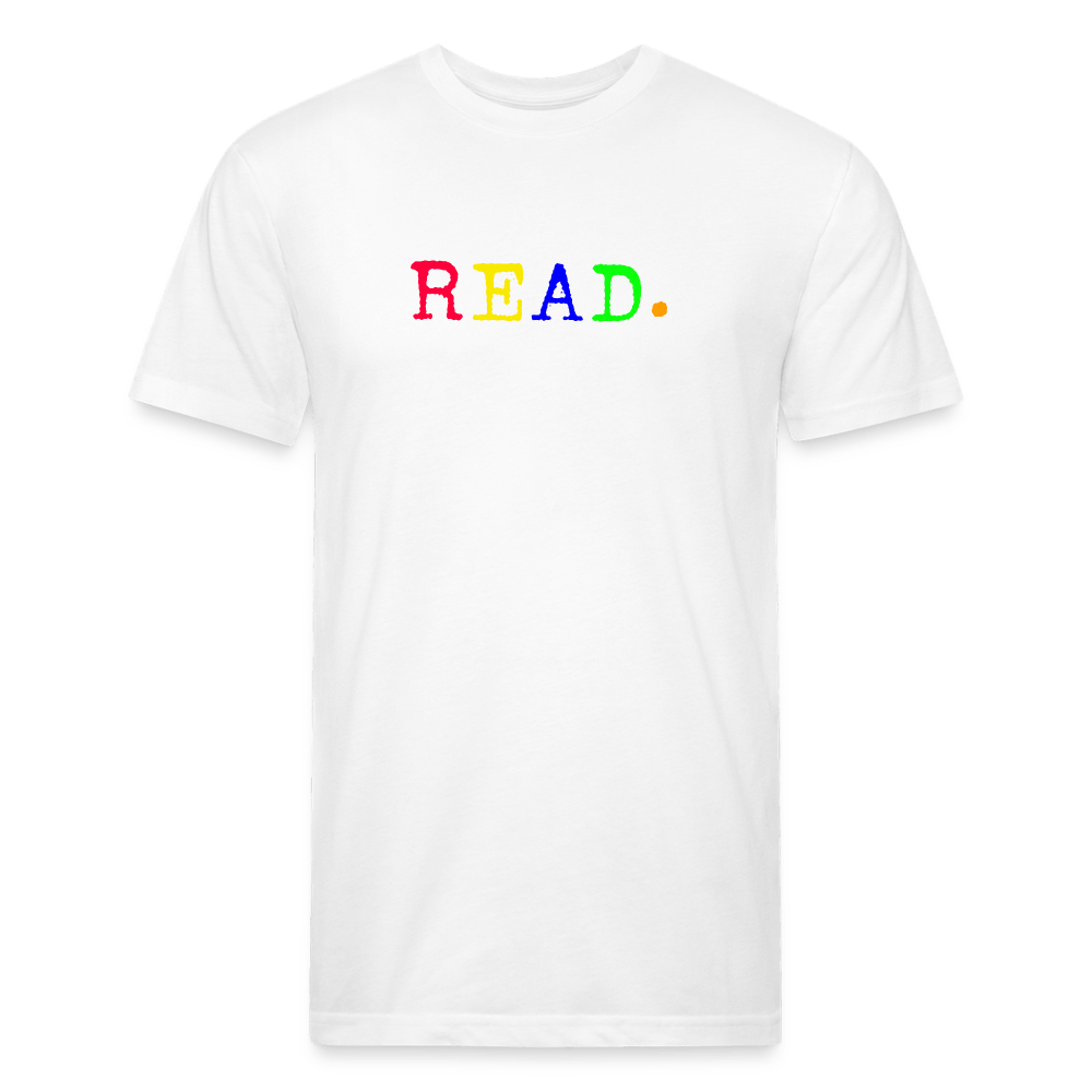 READ. Fitted Cotton/Poly Unisex T-Shirt by Next Level - One Man Book Club: The Shop