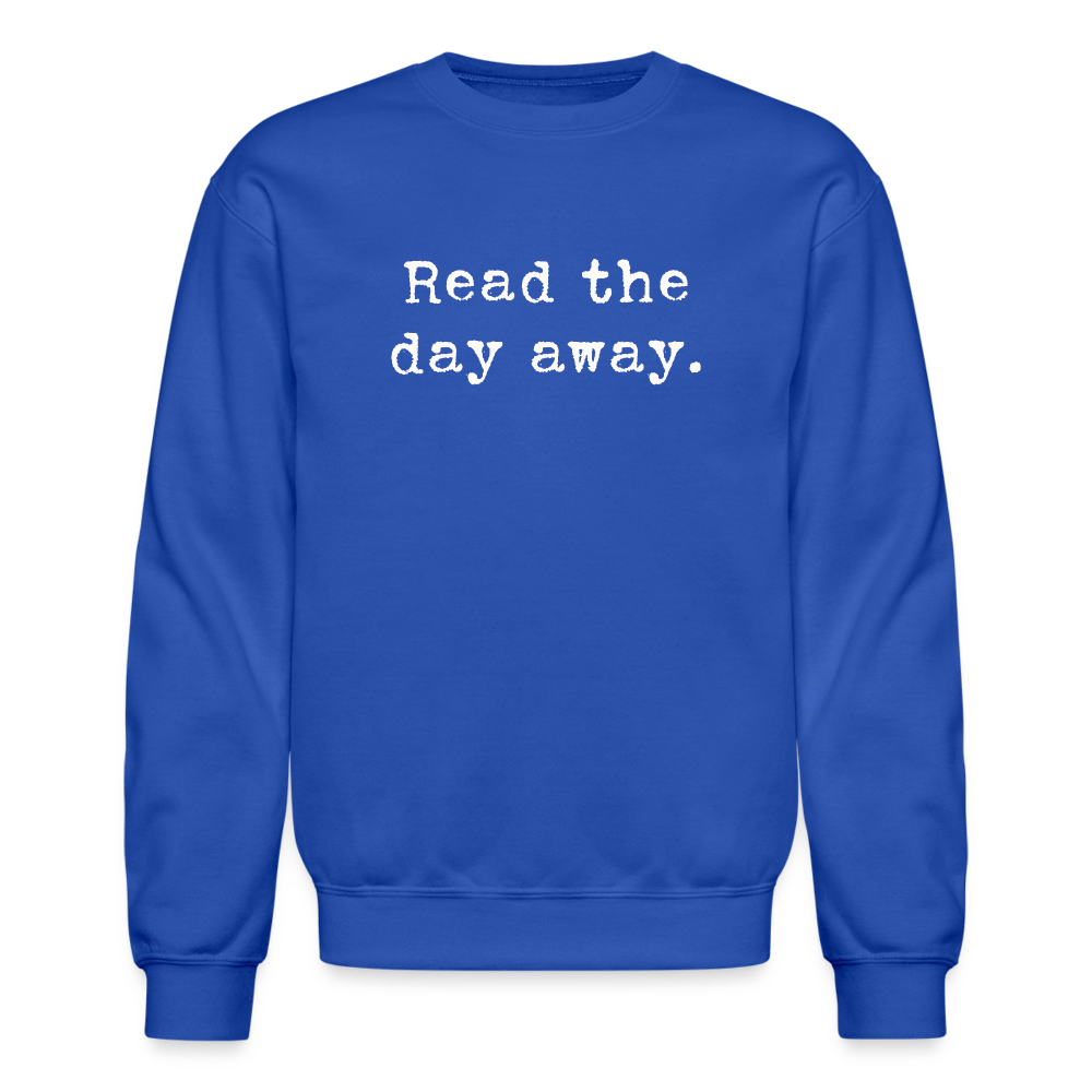 Read the day away. Unisex Crewneck Sweatshirt - One Man Book Club: The Shop