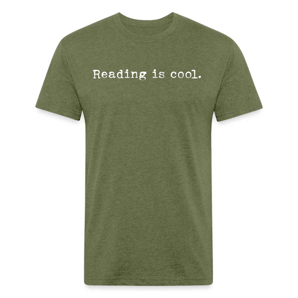 Reading is cool. Fitted Cotton/Poly Unisex T-Shirt by Next Level - One Man Book Club: The Shop