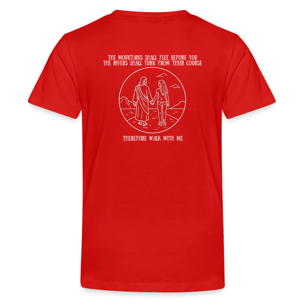 Youth Girls Walk With Me - red