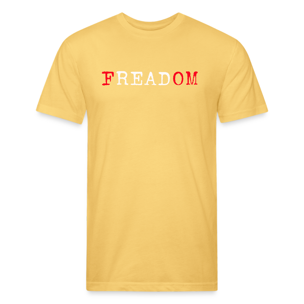 FREADOM. Fitted Cotton/Poly Unisex T-Shirt by Next Level - pastel yellow