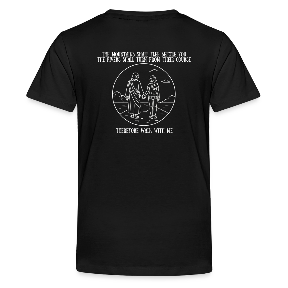 Youth Girls Walk With Me - black