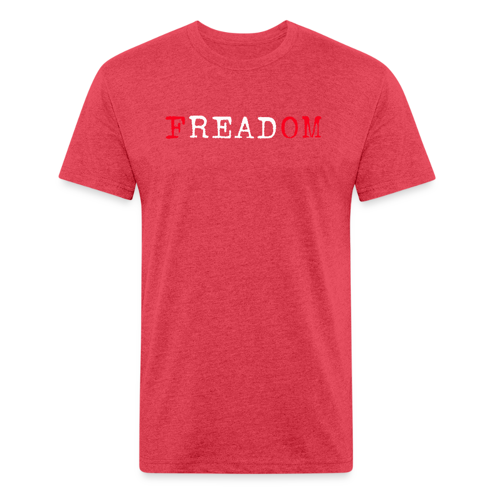 FREADOM. Fitted Cotton/Poly Unisex T-Shirt by Next Level - heather red
