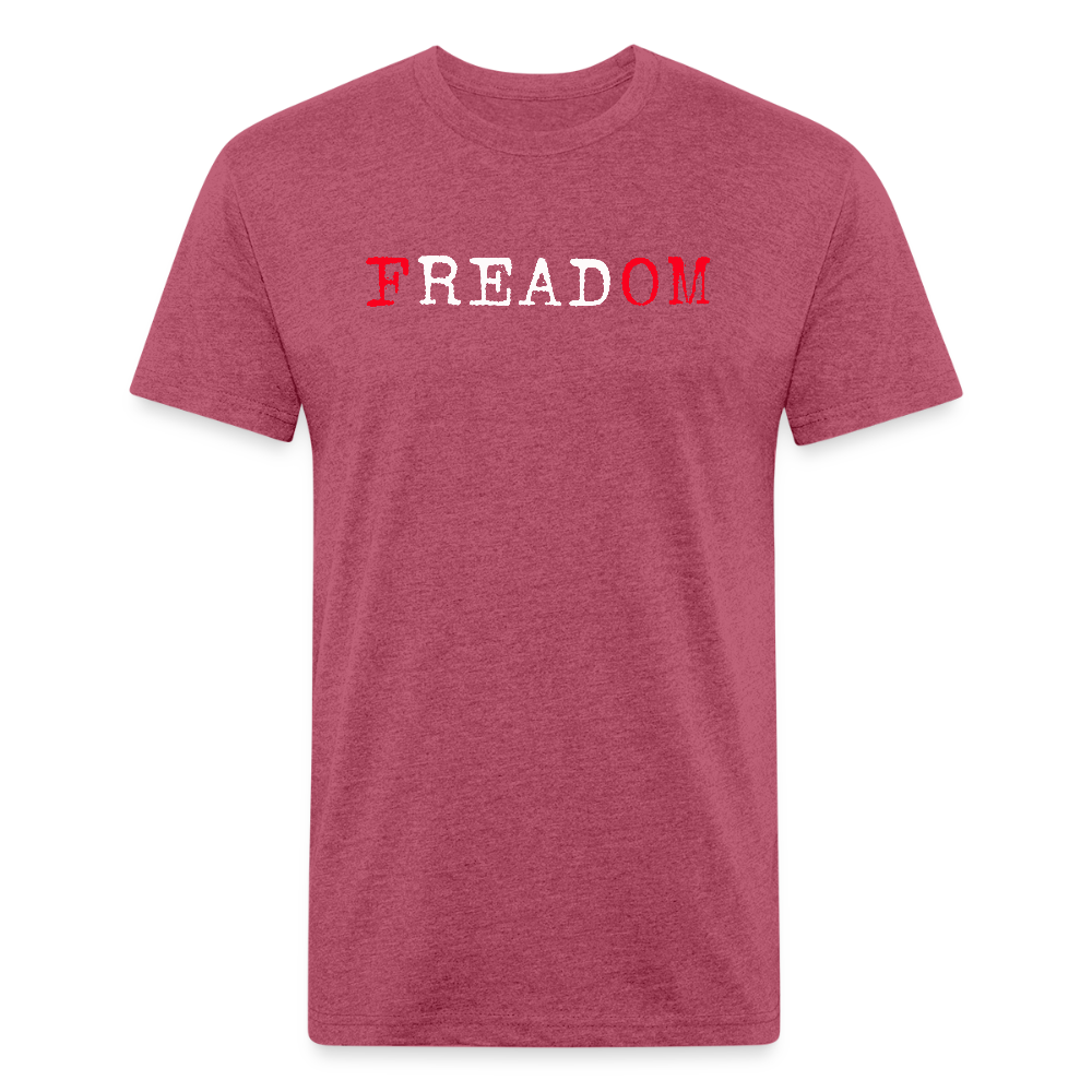FREADOM. Fitted Cotton/Poly Unisex T-Shirt by Next Level - heather burgundy