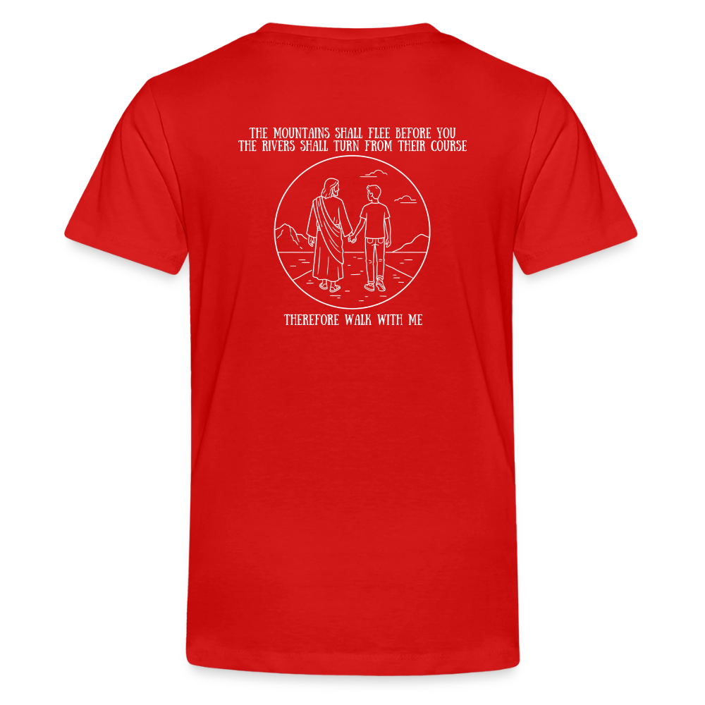Youth Boys Walk With Me - red