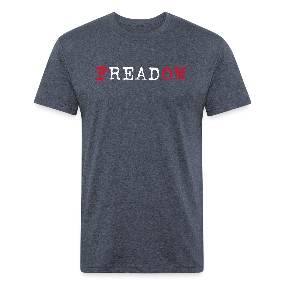 FREADOM. Fitted Cotton/Poly Unisex T-Shirt by Next Level - heather navy
