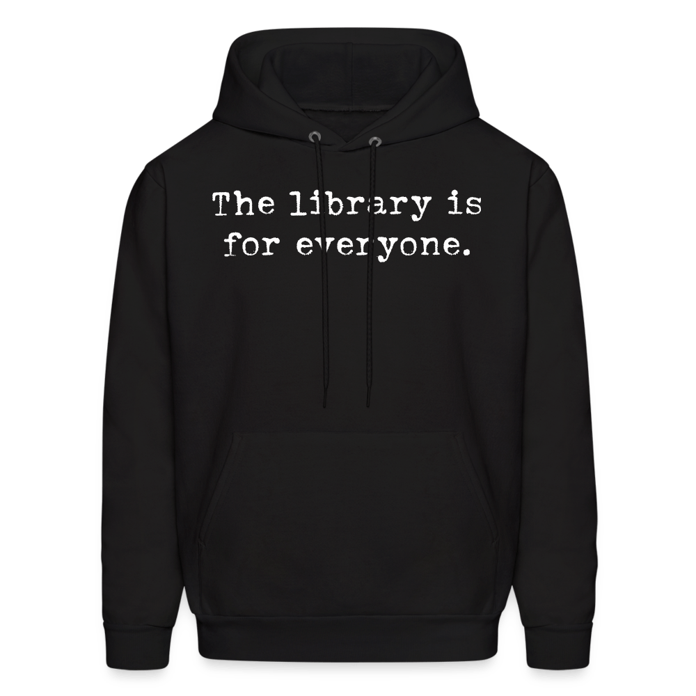The library is for everyone. Unisex Hoodie - One Man Book Club: The Shop