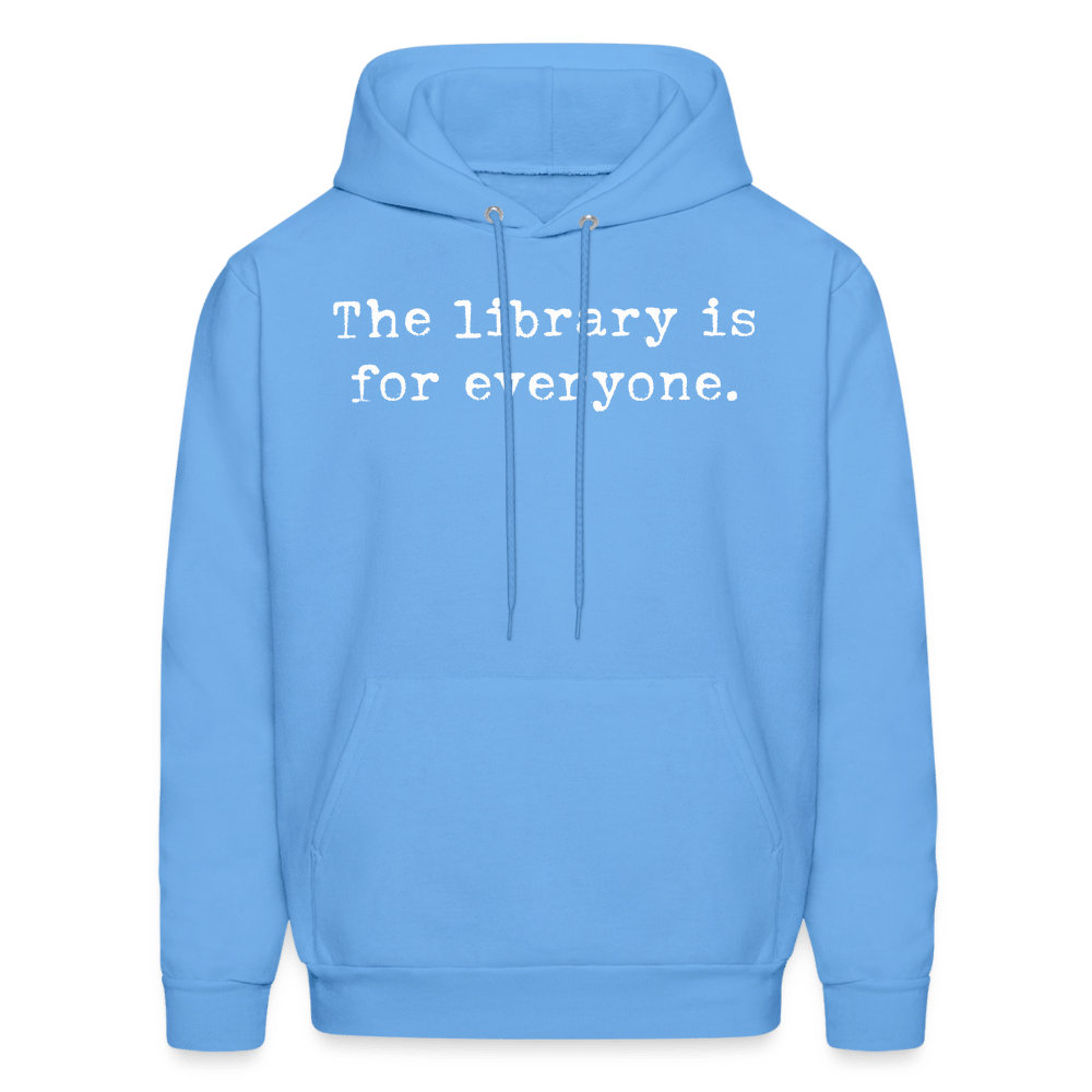 The library is for everyone. Unisex Hoodie - One Man Book Club: The Shop