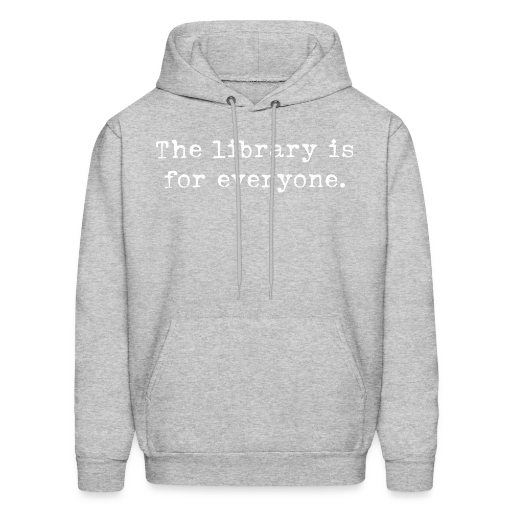 The library is for everyone. Unisex Hoodie - One Man Book Club: The Shop