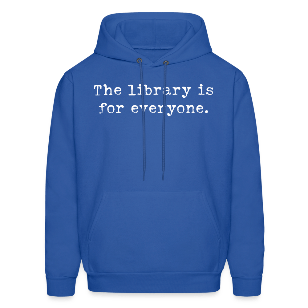 The library is for everyone. Unisex Hoodie - One Man Book Club: The Shop