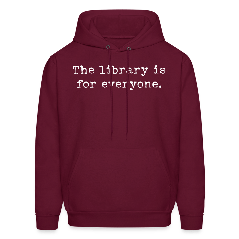 The library is for everyone. Unisex Hoodie - One Man Book Club: The Shop