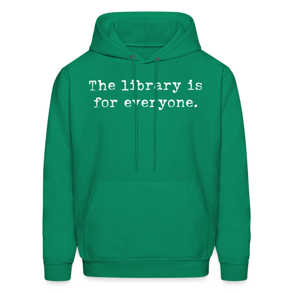 The library is for everyone. Unisex Hoodie - One Man Book Club: The Shop