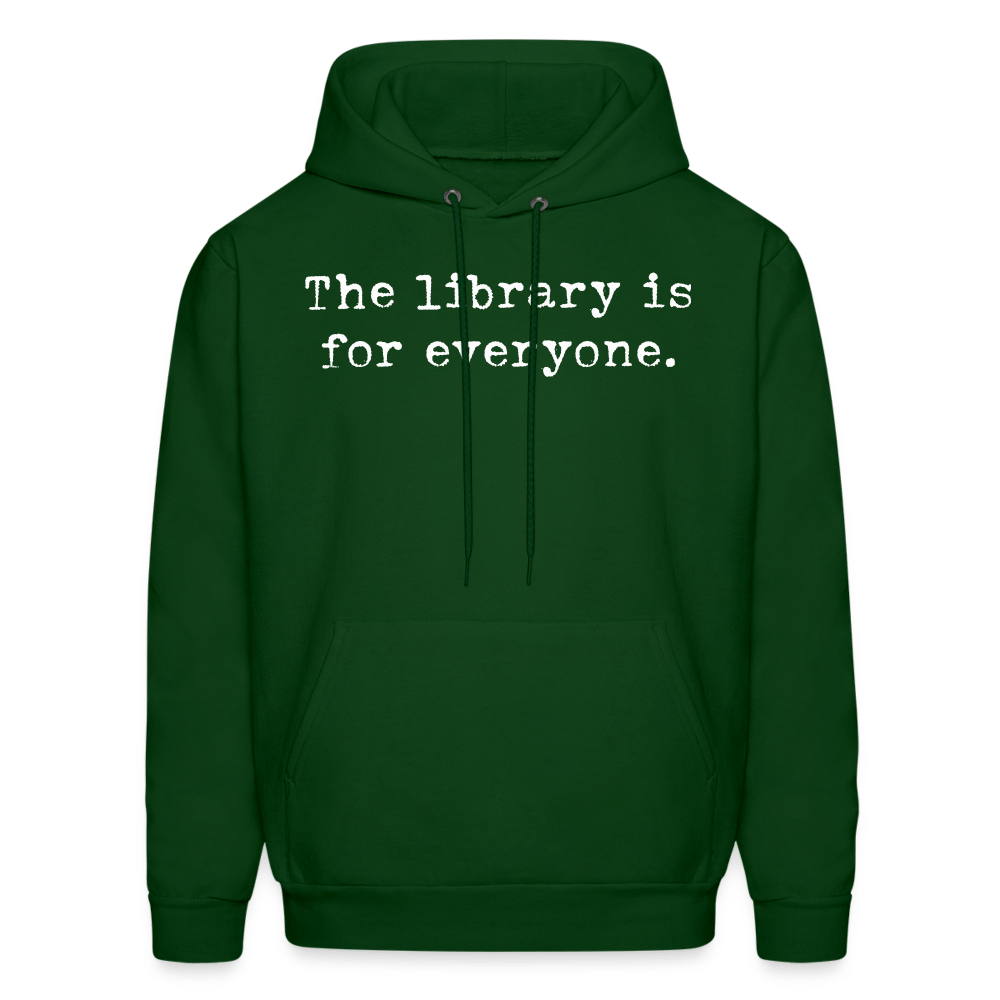 The library is for everyone. Unisex Hoodie - One Man Book Club: The Shop