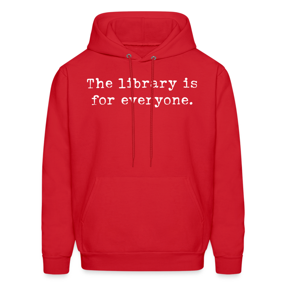 The library is for everyone. Unisex Hoodie - One Man Book Club: The Shop